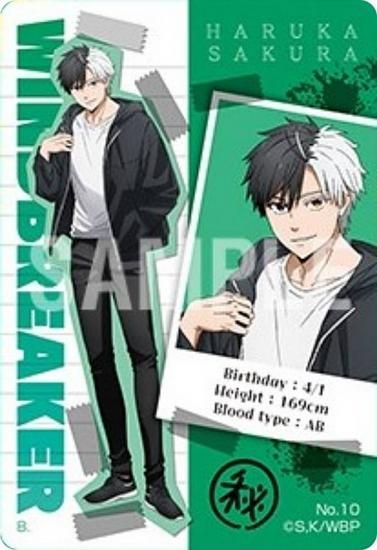 No.10 桜 遥】WIND BREAKER クリアビジュアルカード - トレカ&ホビーの