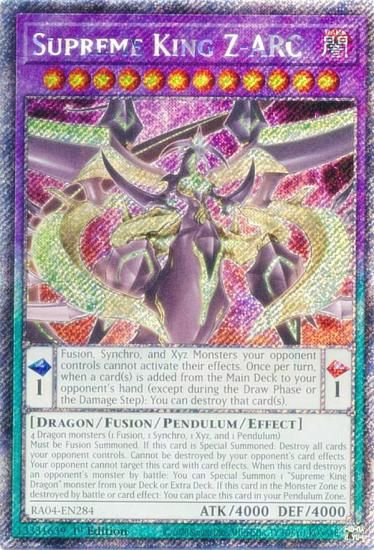 遊戯王 RA04-EN284 覇王龍ズァーク (英語版 1st Edition プラチナ