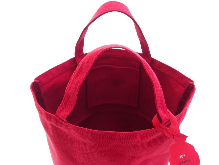 ヌメロアン ドゥ シャネル ノベルティ トートバッグ バケツ型 赤椿