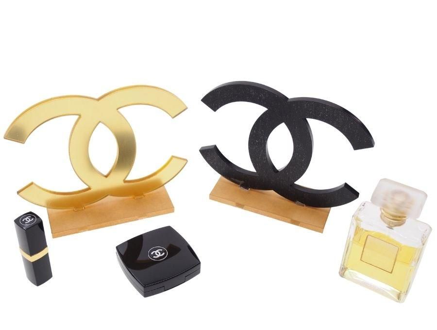 シャネル 店舗ディスプレイ オブジェ 置物 ゴールド ココマーク 台座