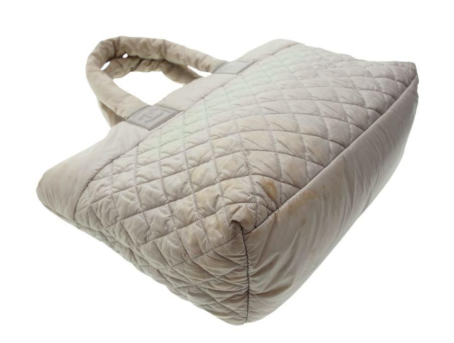 シャネル ココ コクーン MM トートバッグ COCO COCOON カーキグレー S