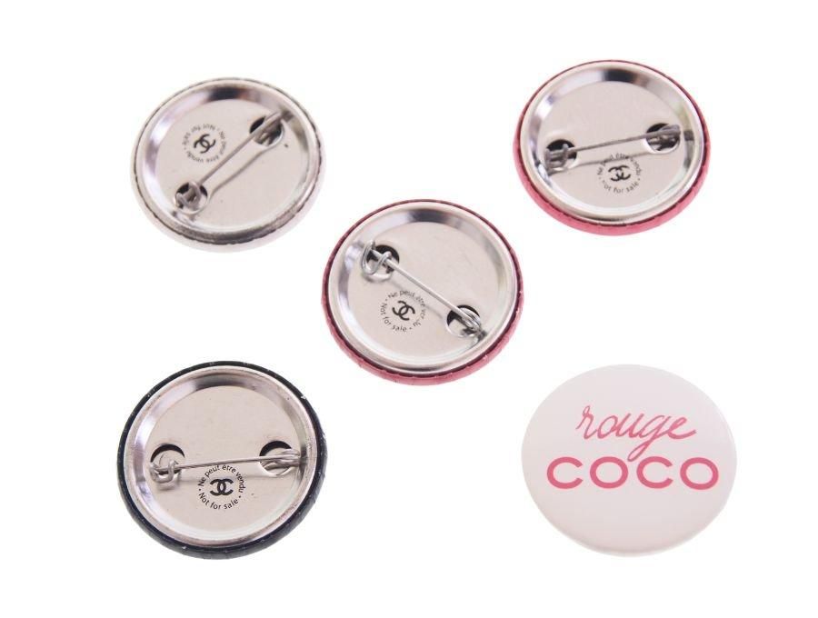 シャネル ノベルティ 缶バッジ rouge COCO ルージュココ ブローチ 5個