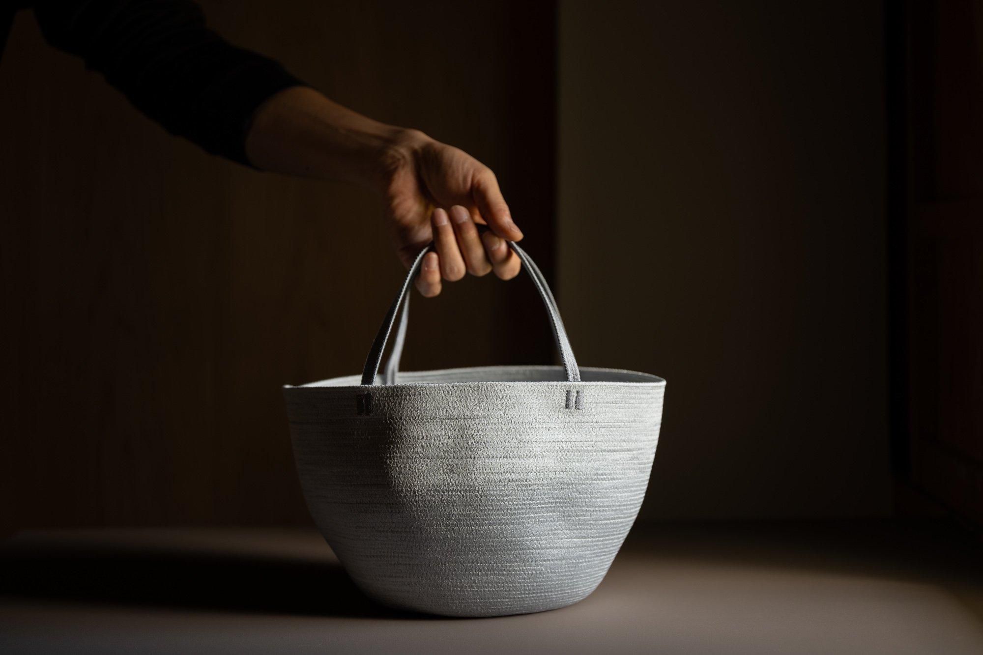 グレーハンドバッグ｜yoshinoyashimachi｜紡ぎ舎（つむぎや）