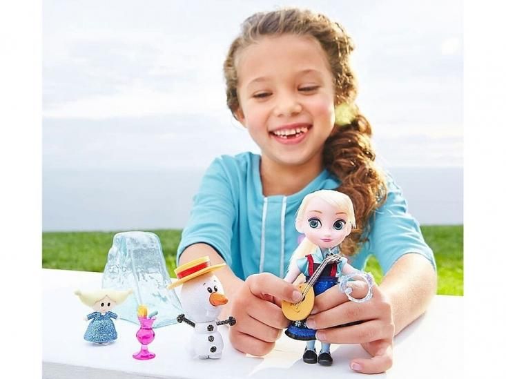 アナと雪の女王 エルサ & オラフ ミニドール プレイセット バッグ付き