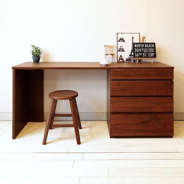 デスク 書斎机 パソコンデスク 引き出し付きデスク 収納デスク 開梱