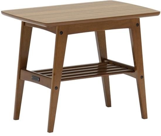 カリモク60】 サイドテーブル ウォールナット色（天板：メラミン化粧板