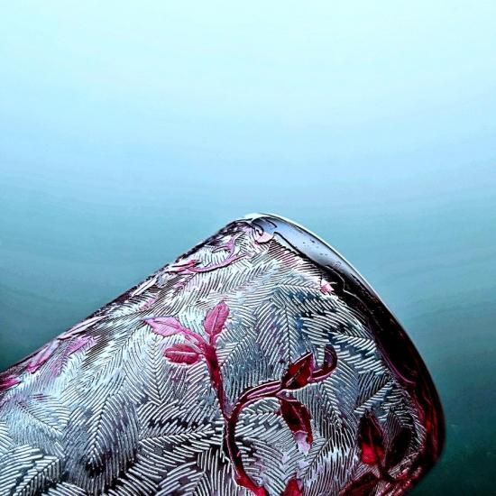 花のオールドバカラ エグランチエの香水瓶#40【1916年カタログ】ピンク