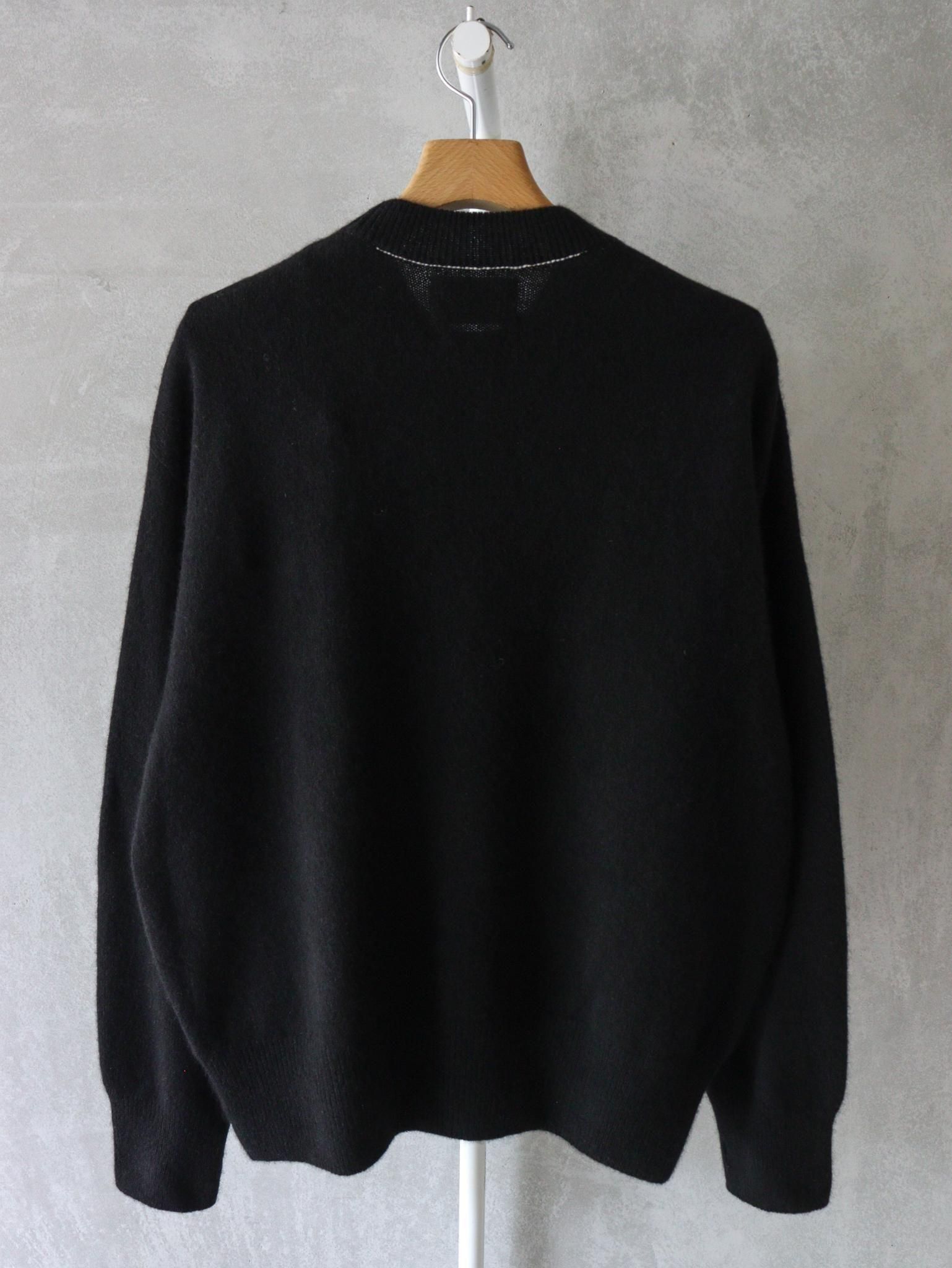 YOKE（ヨーク）Cashmere Wholegarment Crewneck Sweater / BLACK 公式