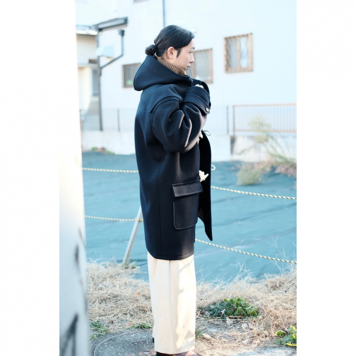 I am dork アイアムドークBIG DUFFLE COAT NAVY