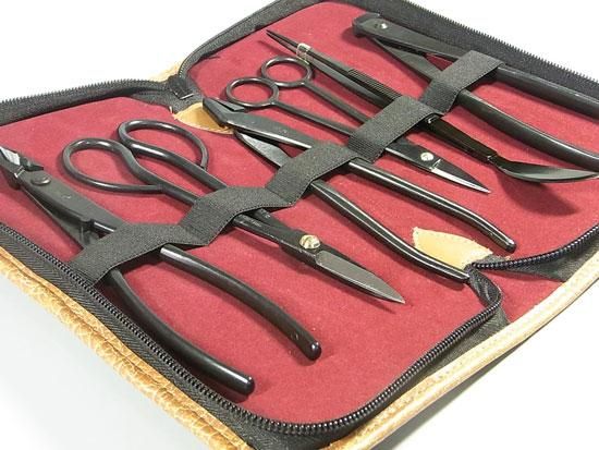 盆栽道具 （兼進作） 6点セット 小品・ミニ盆栽用 (No.6B,No.35A,No