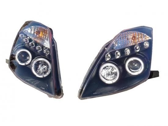 フェアレディZ Z33 イカリング プロジェクターヘッドライト ブラック