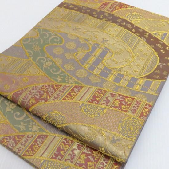 袋帯 北出与三郎謹製 名物流水曜変紋様 本袋織 フォーマル お仕立上