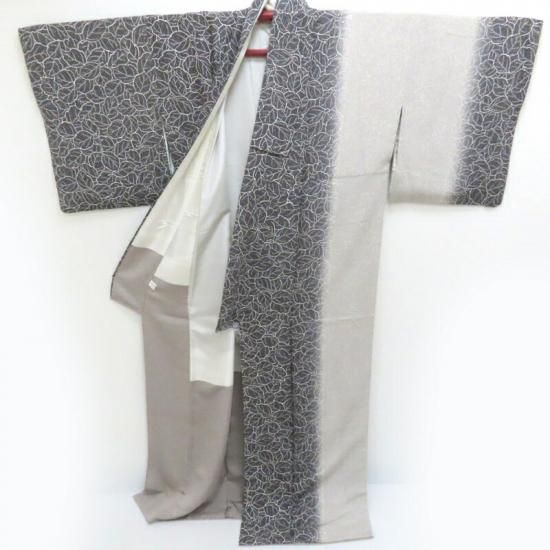 訪問着 蒔き糊染 葉文様 出蔵善之助作 京友禅訪問着 カジュアル 御仕立