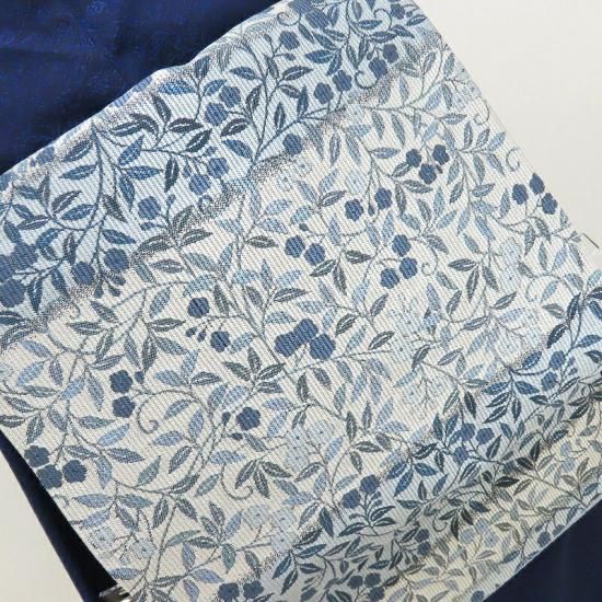 小紋 本藍染め 藍染苑 小紋と袋帯セット 本藍染糸 御仕立上り(3354