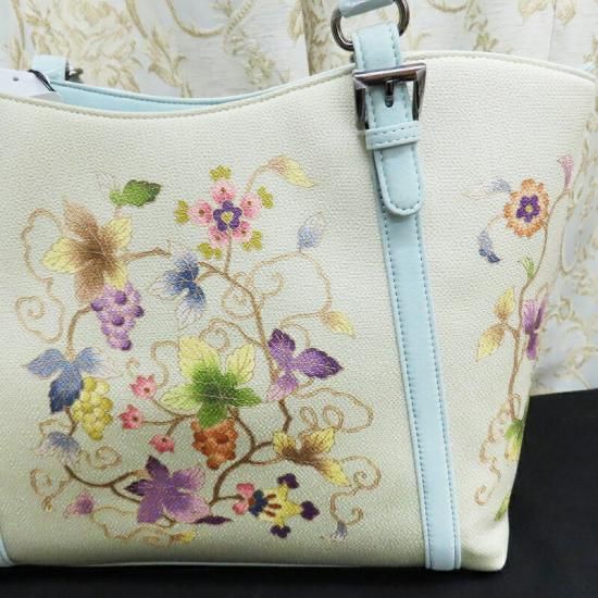 和装バッグ 岡重 OKAJIMA 和洋兼用 バック 京友禅染め トート型 （3377