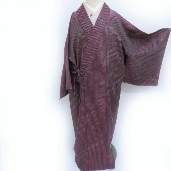 単衣 夏の道中着 ロング丈 西陣御召 機羅 お茶席着物 御仕立上り (3400