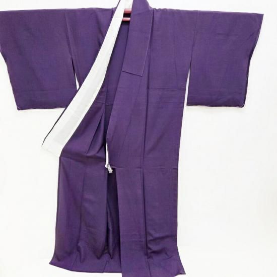 夏 絽色無地 深紫色 フォーマル お茶席着物 カジュアル 御仕立上り