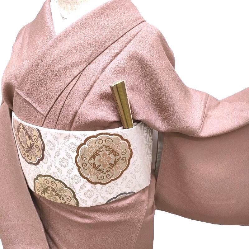 色無地 君島一郎 寿光織 コレクション 梅染色 フォーマル 式事 茶道