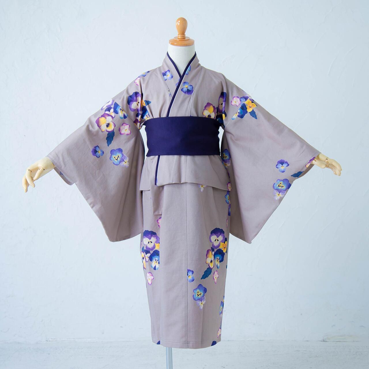 ゆる着物 令和版 キッズ（パンジー）- CP-53LDK - Yuruwa*