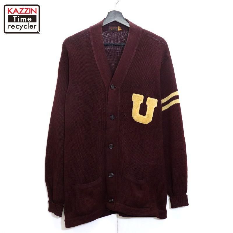 40s USA製 vintage Wilson ウィルソン レタード ウール ニット