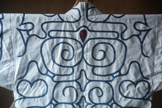 アイヌ民族衣装 チヂリ 木綿衣 半纏 着物