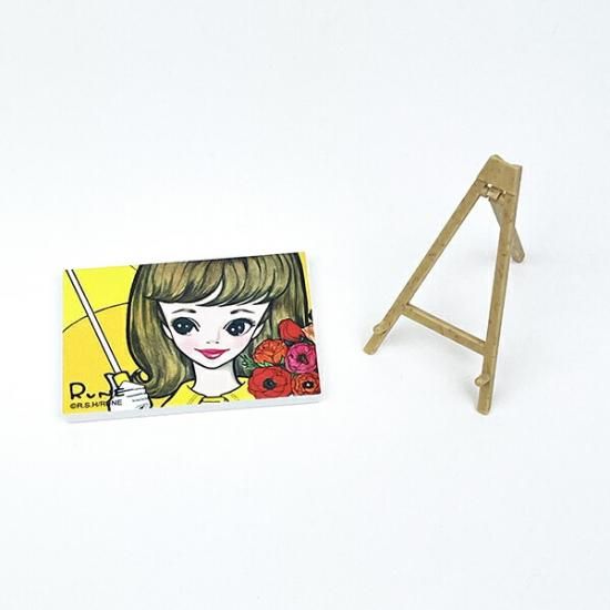 内藤ルネ 雨の日も ミニアートパネル 日本製