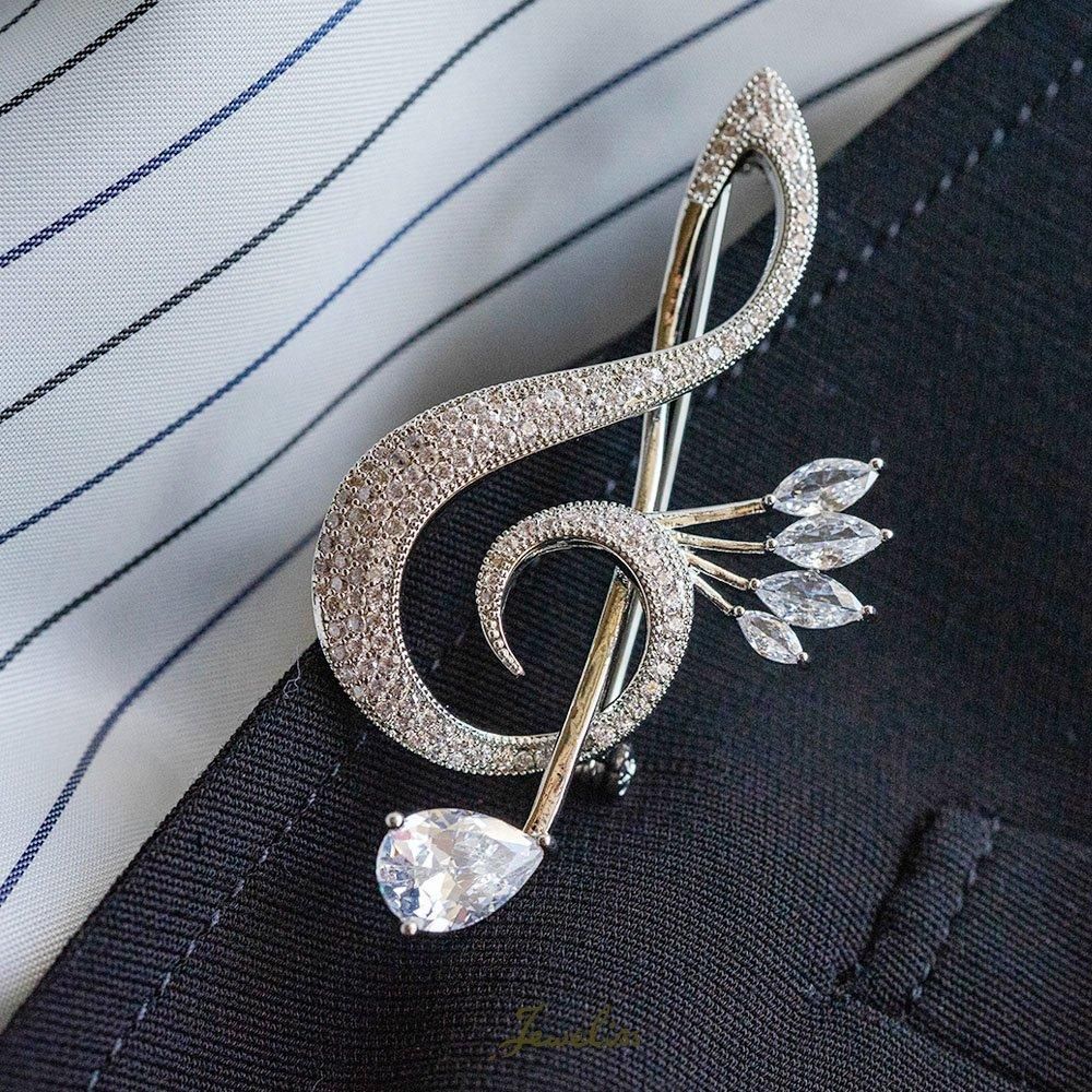 Jeweliss ブローチ リート Lied シルバー 音符 音楽 ト音記号