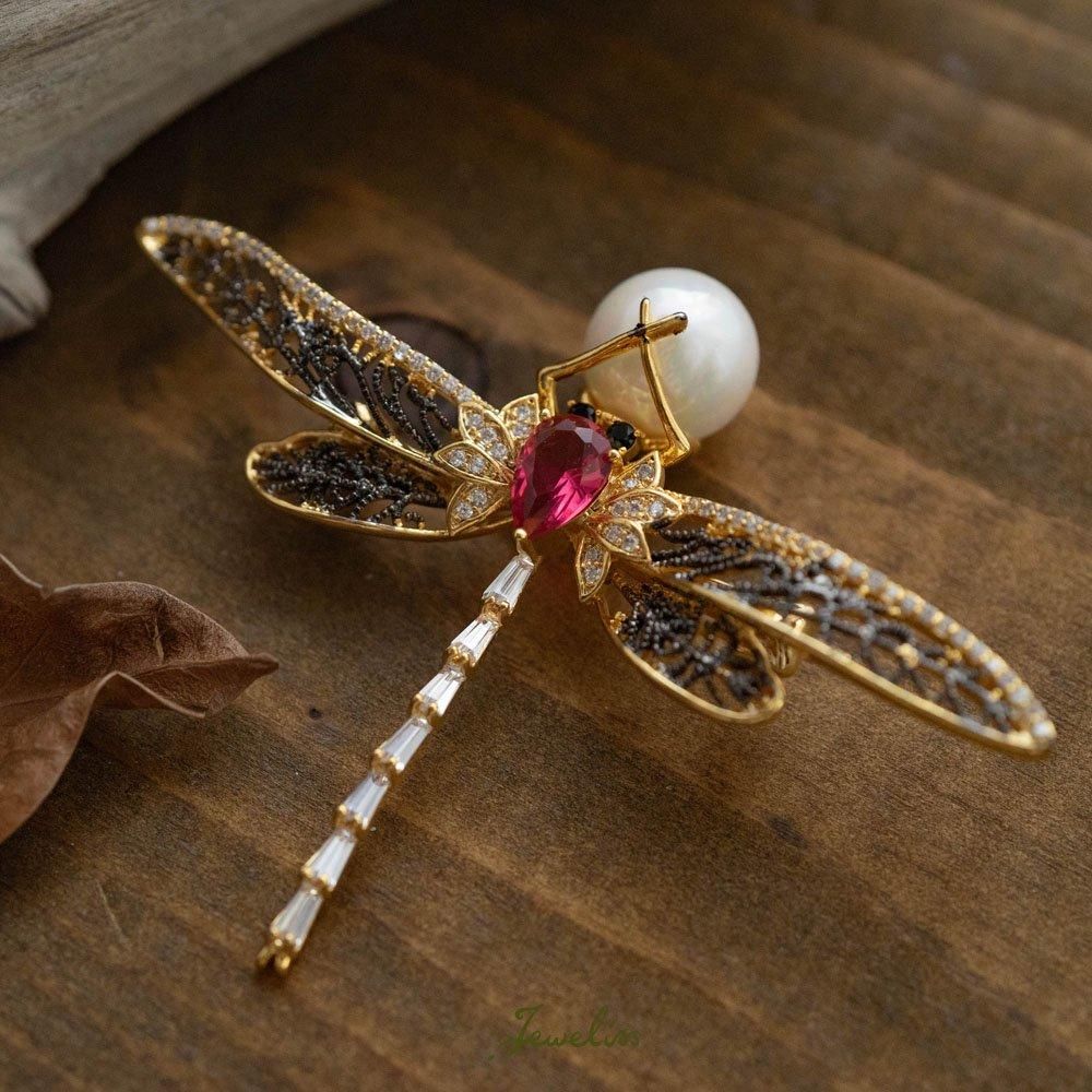Jeweliss リベールラ トンボ パール付 ブローチ ジュエリス