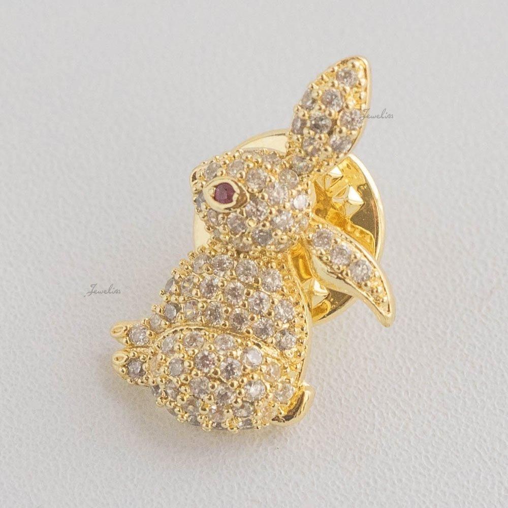 Navajo インディアンジュエリーブローチ/AM刻印うさぎモチーフ Navajo