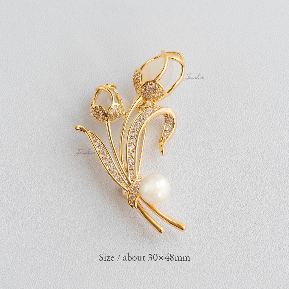 Jeweliss トウリパーノ チューリップ 花 ブローチ