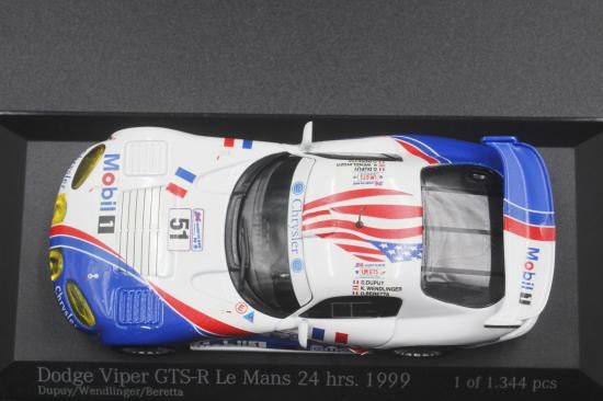 PMA ミニチャンプス 1/43 1999年 ダッジ バイパー GTS-R ル・マン No