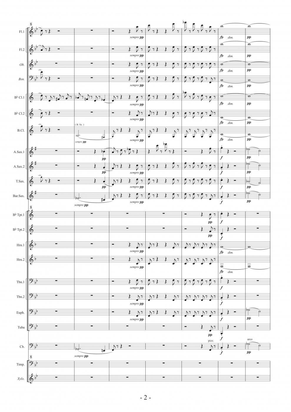 吹奏楽小編成］交響曲第4番 第1楽章 “Symphony No.4 Op.60