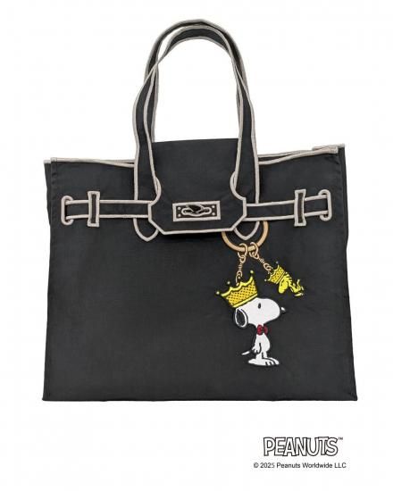 SNOOPY KING / New Classical Eco Bag (S) BLACK - LA COUSETTE