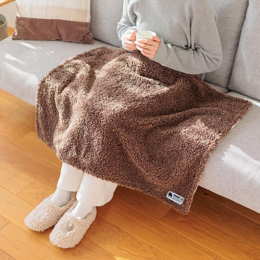 プードルボアふわふわブランケット ブラウン MZ - moz Sweden公式