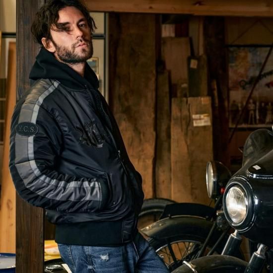 Winter MA-1 Jacket【BLACK/IVORY】 - YELLOWCORN Web Shop