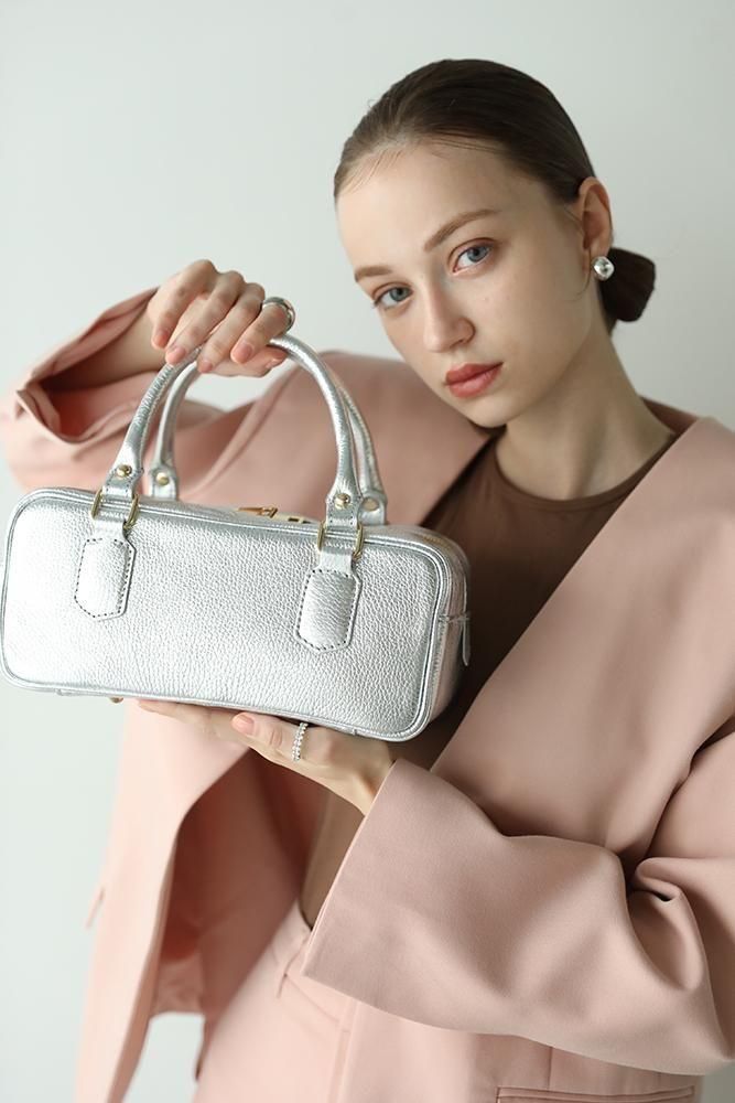 rectangle silver - Rin leather