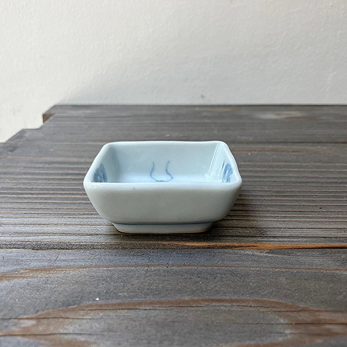 色絵絵変わり角豆鉢（魚） - 器まるかく京都