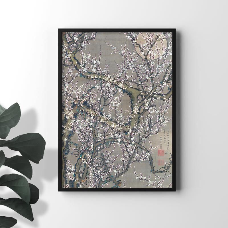 梅花皓月図 | 伊藤若冲の傑作 - ROSSO GRAFICO