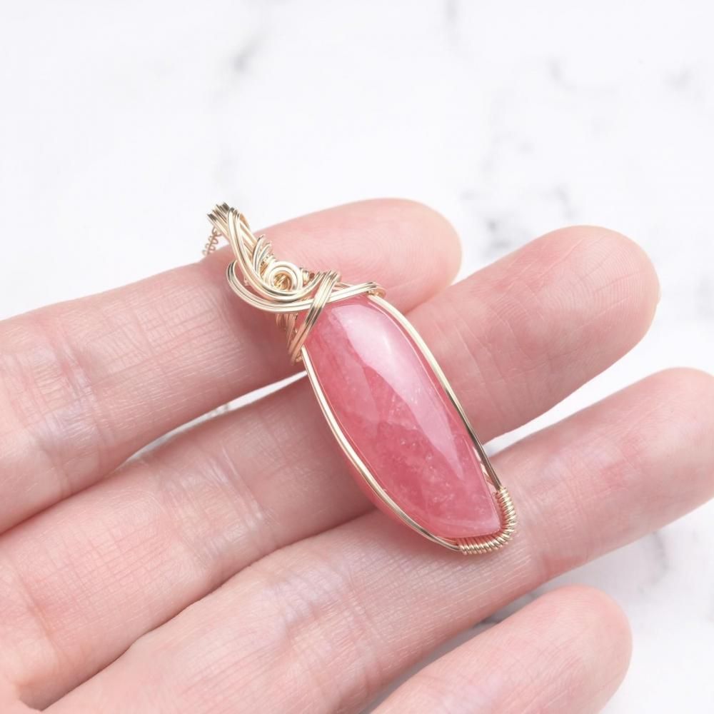 インカローズ✴ワイヤーラッピングネックレス 【公式通販】