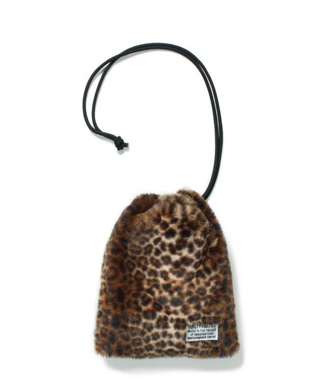 WACKO MARIA 正規代理店 通販 / LEOPARD VELVET DRAWSTRING BAG