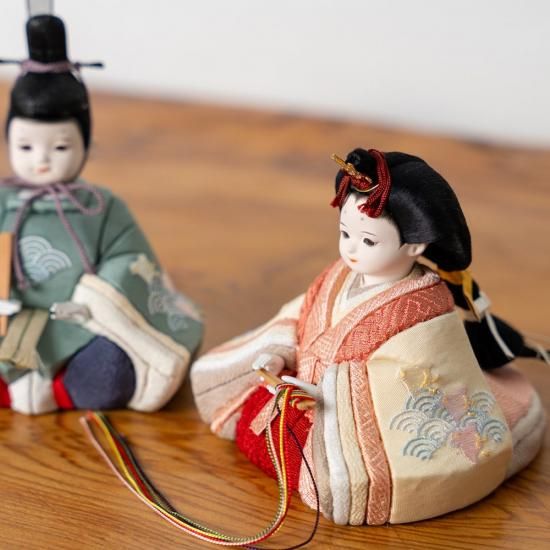 雛人形 親王飾り】縫nui /木目込親王稚児4人飾りセット