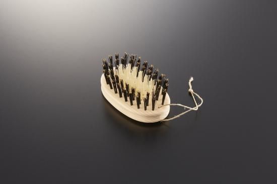 洗髪ブラシ やわらかめ 混毛（特級白豚毛/特級黒豚毛） - 日本橋江戸屋