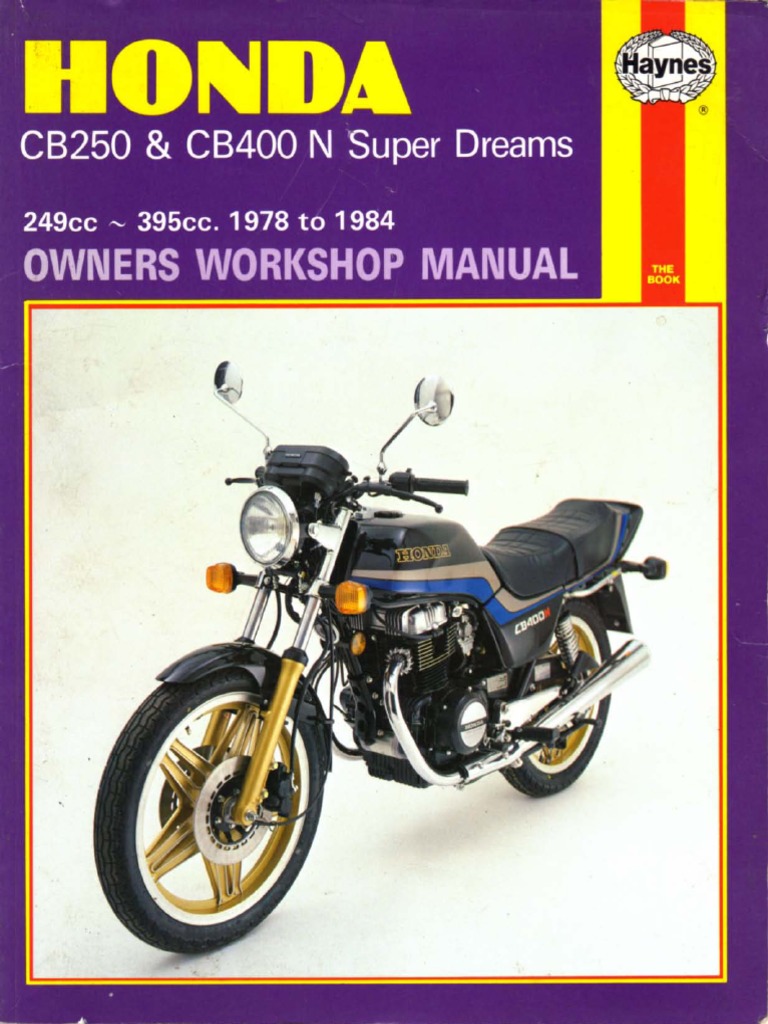 Honda CB 250 400 N Superdreams 78 A 84 Service Manual PDF | PDF