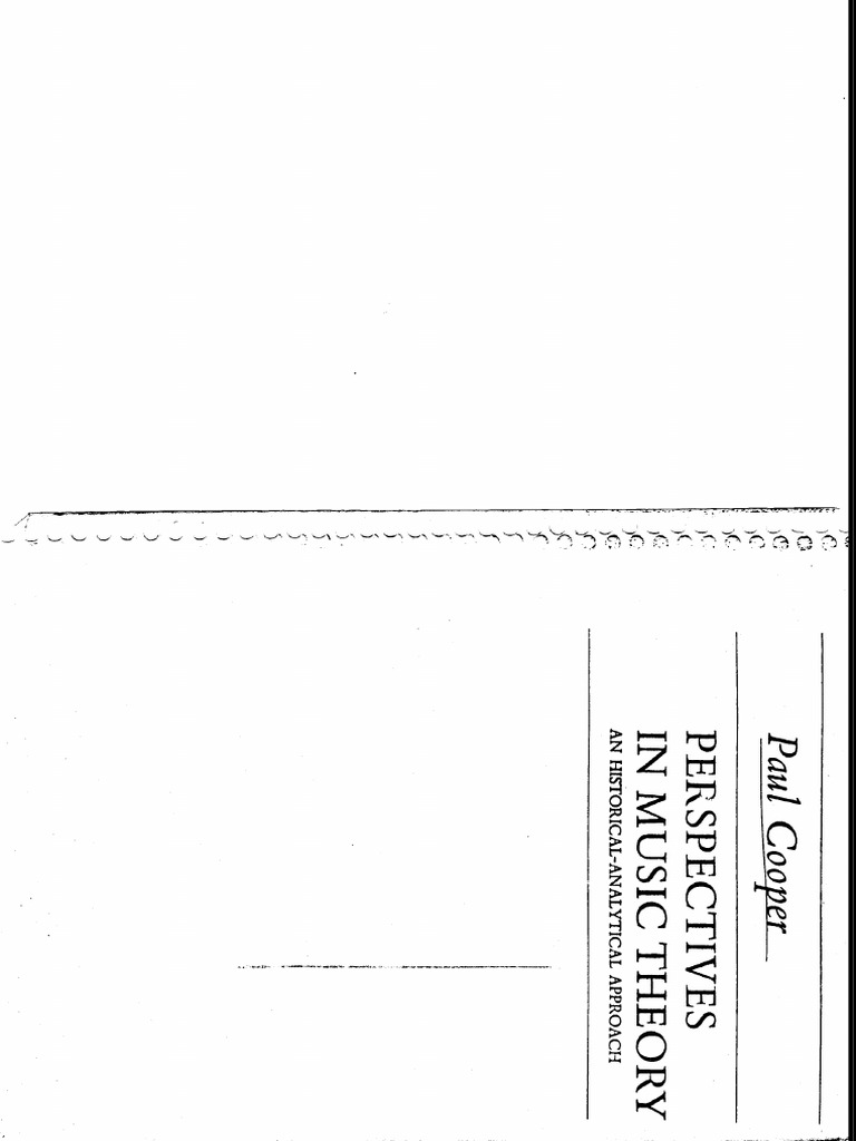 cOOPER-perspectives in Music Theory | PDF