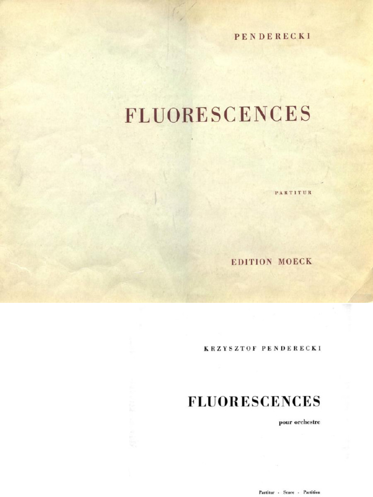 Penderecki - Fluorescences | PDF
