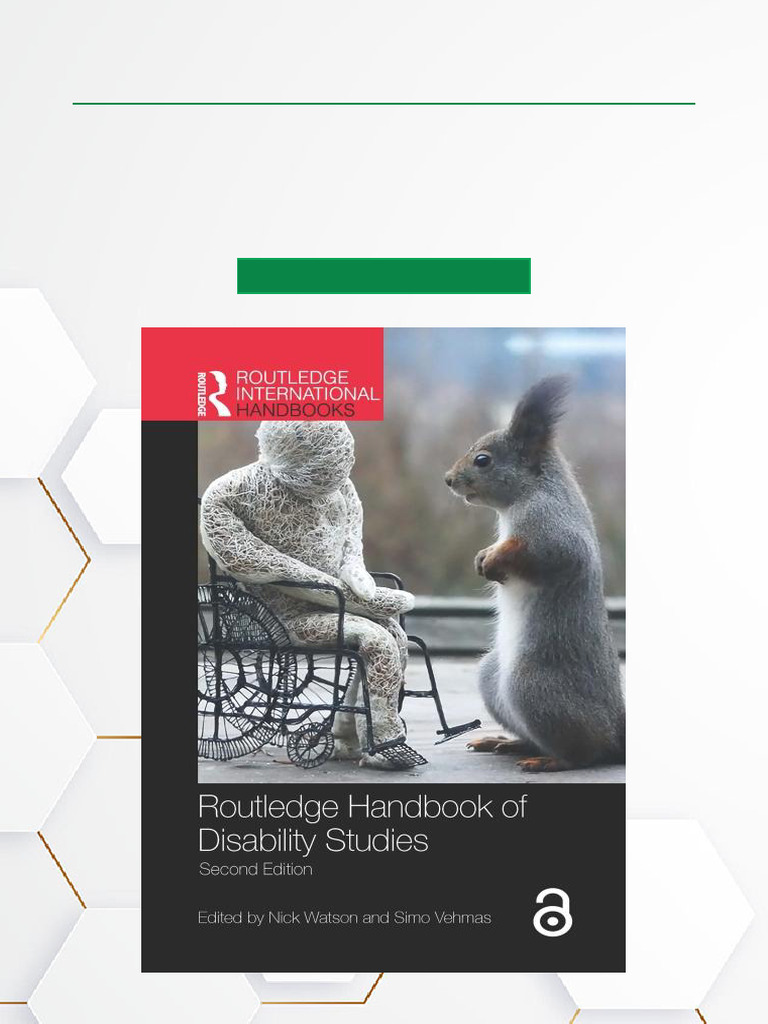 Routledge Handbook of Disability Studies 2nd Edition Instant