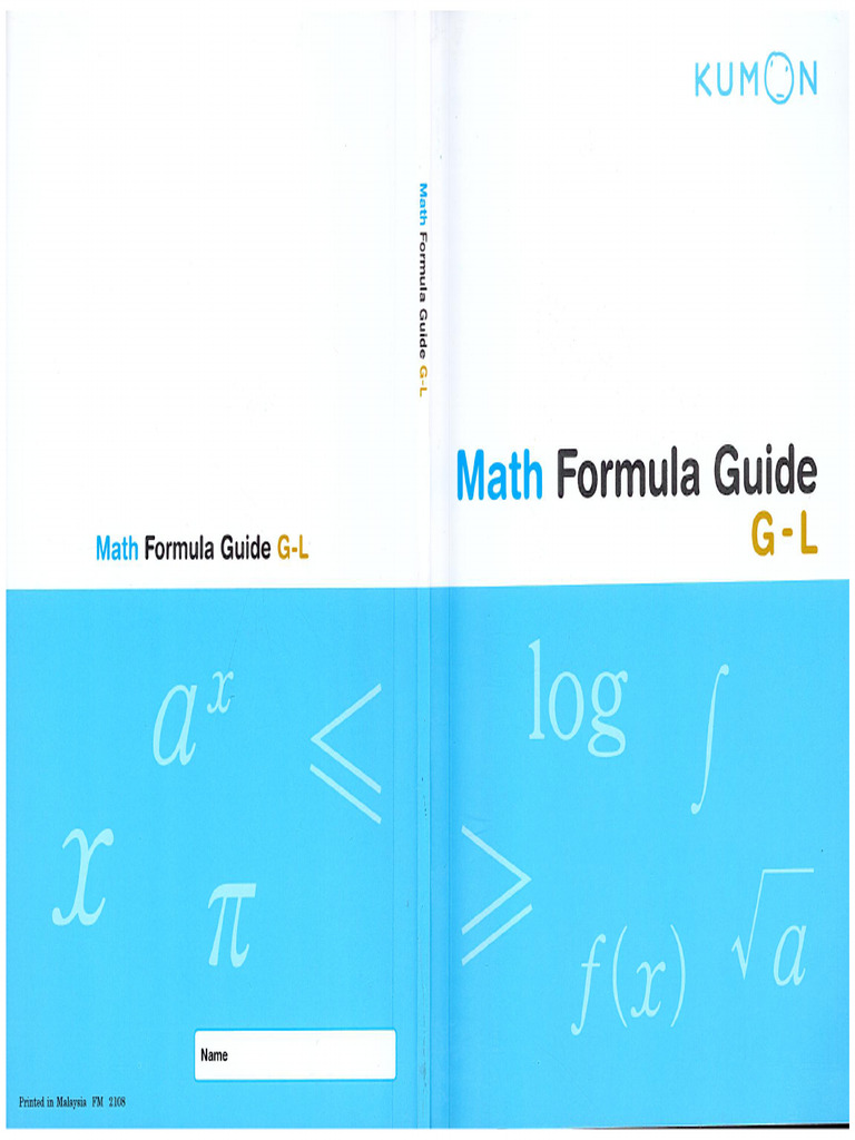 Kumon Formulas | PDF