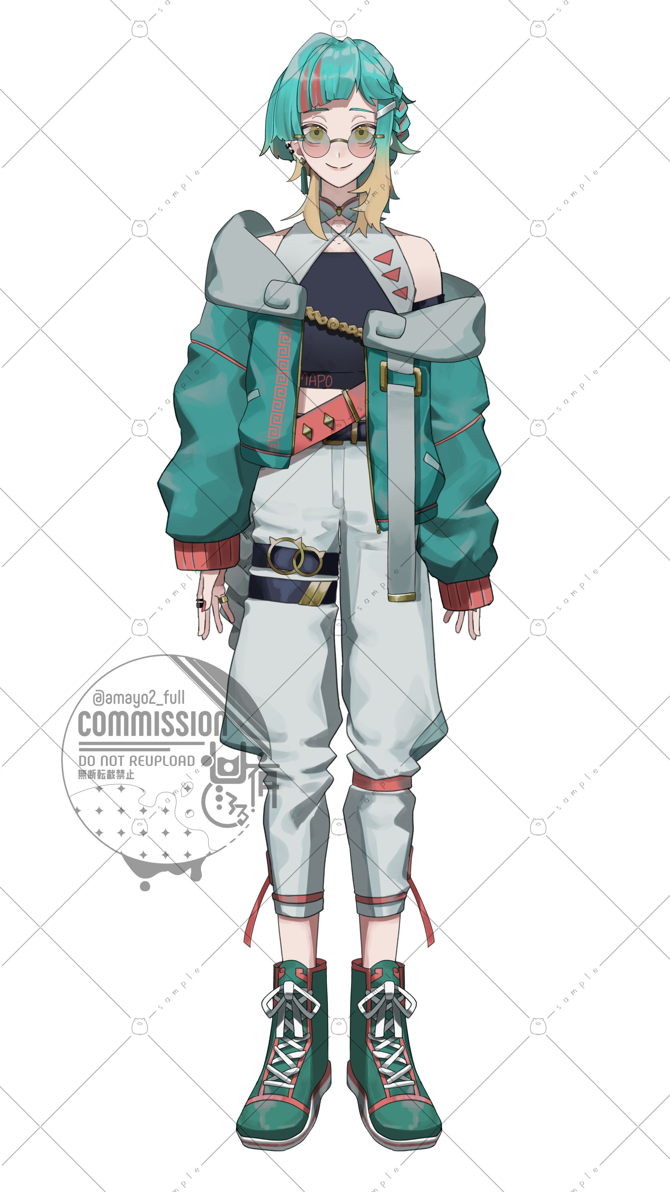 ご依頼】Live2D用パーツ分け立ち絵+キャラクターデザイン+三面図