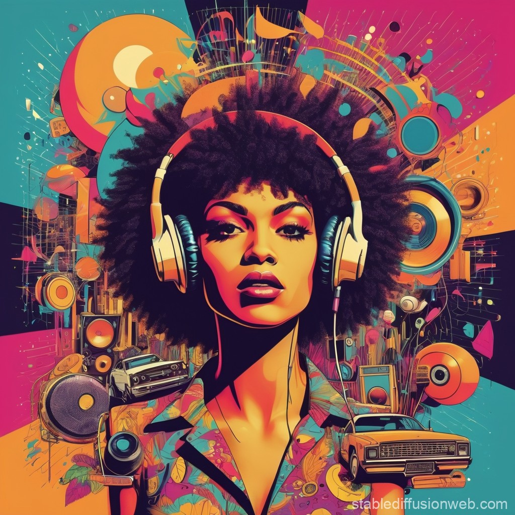 Funk Music Visualized | Stable Diffusion Online