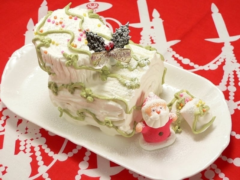 電子レンジで作る、和風ブッシュ・ド・ノエル [ホームメイドクッキング